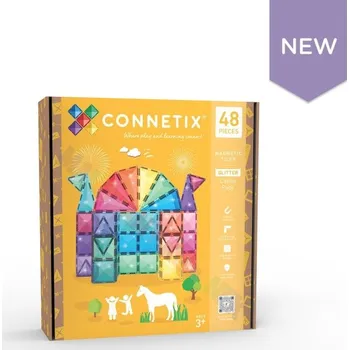 ostatní stavebnice Mamido Connetix Tiles Třpytivý zámek