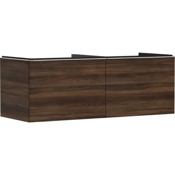 Koupelnový nábytek Skříňka pod umyvadlo pod desku Hansgrohe Xelu Q 136x49,5x55 cm tmavý ořech 54069000