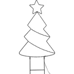 SOLIGHT LED venkovní dekorace vánoční stromeček IP44, 85x LED, časovač, 68cm, 3x AA