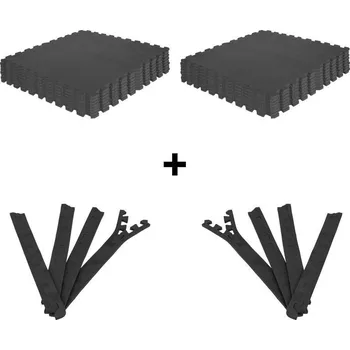 podložka na cvičení Gorilla Sports Sada ochranných podložek + koncovky, 16 kusů