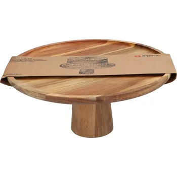 ALPINA-NK Servírovací tác na dorty, akátové dřevo, 30 cm
