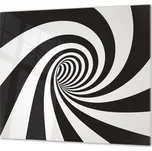 Glasdekor Ochranná deska abstrakt zakřivený tunel Rozměr V/Š: 40x40 cm, Lepení na zeď: S lepením na zeď