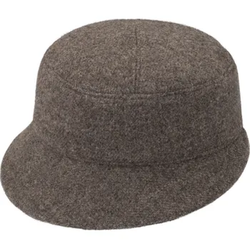 Čepice Fiebig - Headwear since 1903 Dámský zimní vlněný bucket hat – taupe shetlandská vlna Velikost: 56 cm