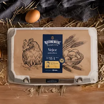 Authentic Vejce podestýlková, velikost L 15ks