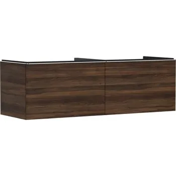 Koupelnový nábytek Skříňka pod umyvadlo pod desku Hansgrohe Xelu Q 156x49,5x55 cm tmavý ořech 54073000