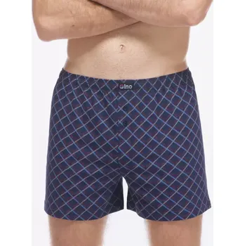 Trenýrky GINA pánské trenky volné, šité, s potiskem 75218P lékořice šedá 58/60