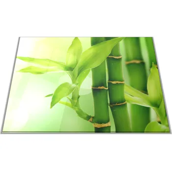 Kuchyňské prkénko Glasdekor Skleněné prkénko bambus listy Prkénko: 30x20cm