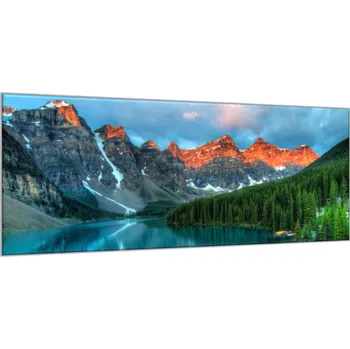 Obraz Glasdekor Obraz skleněný Morénské jezero Rozměry-obdélník V/Š: 30 x 40 cm