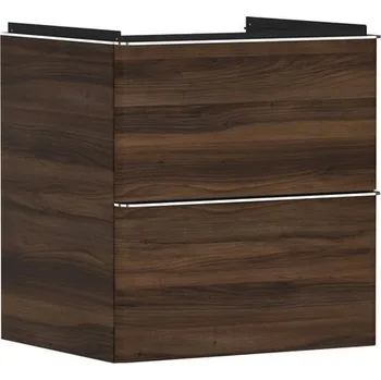 Koupelnový nábytek Skříňka pod umyvadlo bez umyvadla Hansgrohe Xelu Q 58x62,5x47,5 cm tmavý ořech 54026000