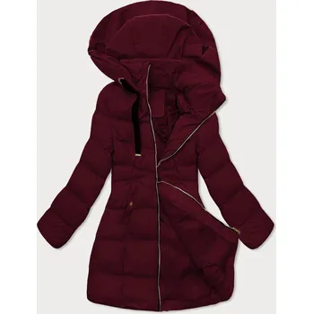 Dámská bunda ve vínové bordó barvě s kapucí J Style (5M3231-1) odstíny červené S (36)