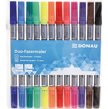 DONAU Oboustranné fixy 12 barev