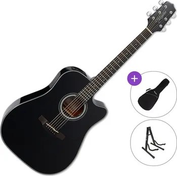 Elektroakustická kytara Takamine GD30CE SET Black Elektroakustická kytara Dreadnought