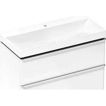 Koupelnový nábytek Skříňka s umyvadlem Hansgrohe Xelu Q 100x69,5x48 cm bílá lesklá 54383000