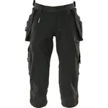 MASCOT® Tříčtvrteční kalhoty se závěsnými kapsami Černá Velikost: 64