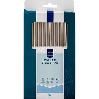 Příslušenství pro gril Metro Professional Brčka 6/21,5 nerez rovná 10ks