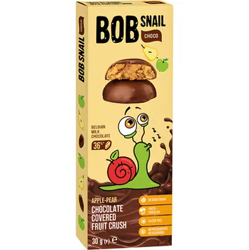 Sušené ovoce Šnek Bob v mléčné čokoládě jablko-hruška 30g