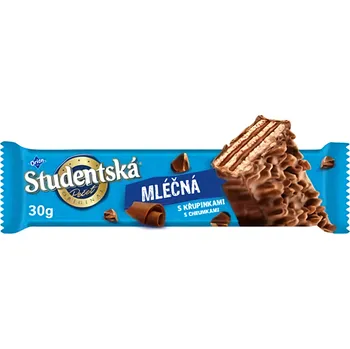 Cukrovinka ORION Studentská pečeť Oplatka s kakaovou náplní máčená v mléčné čokoládě 30g
