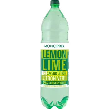 Limonáda Monoprix Sycený nápoj s příchutí citronu a limetky 1.5l