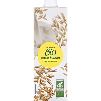 Monoprix Bio ovesný nápoj bez přidaného cukru 1l