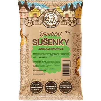Jihočeská svačinka Sušenky Tradiční jablko skořice 80g