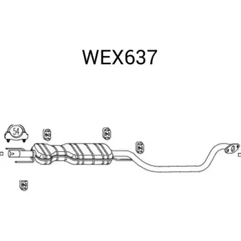 Tlumič výfuku QWP Střední tlumič výfuku QWP WEX637