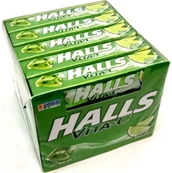 Bonbon Halls Vita C limetka bonbóny 20x33,5g 680g
