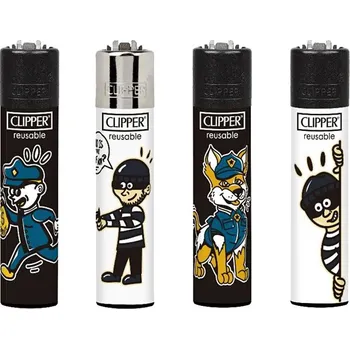 Zapalovač Zapalovač Clipper CP11RH Cops and Robbers balení - 24 ks