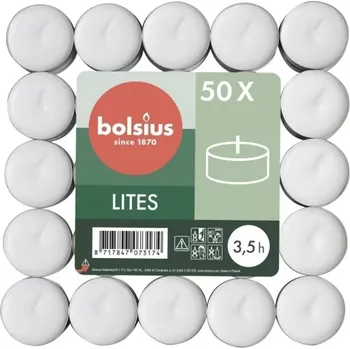 Svíčka Čajová svíčka Bolsius 50 ks 3,5 hod (16x32 mm)