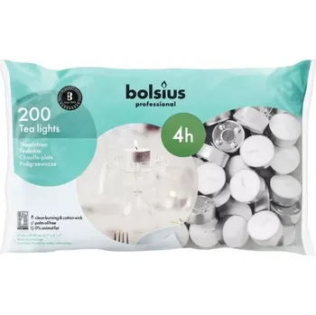 Svíčka Čajová svíčka Bolsius 200 ks 4 hod (16x36 mm)