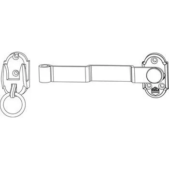 Okno MACO RUSTICO střední okenicová závora 2-kř. se zalom.klikou 175mm, černá (14212)