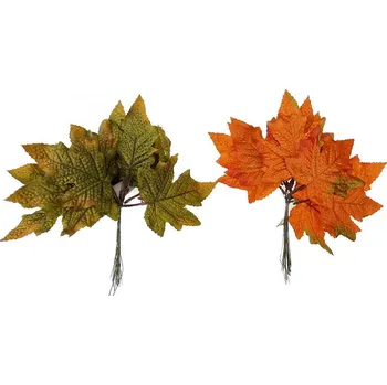 umělá květina List javor svazek x10 zelený