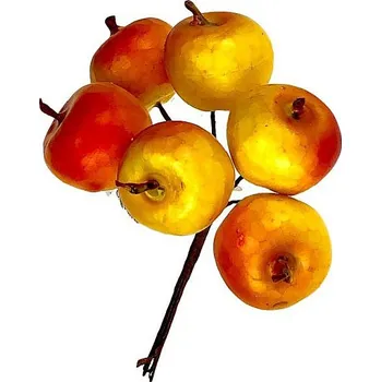 Vánoce Přízdoba jablko 3cm oranžová matná, svazek 6ks, cena za kus