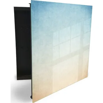 Skříňka na klíč Glasdekor skříňka na klíče - modro béžový melír Otevírání: Levé, Barva skříňky: Černá