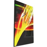 Glasdekor Nástěnné hodiny 30x60cm sytě žluto-oranžová vlna Materiál: plexi