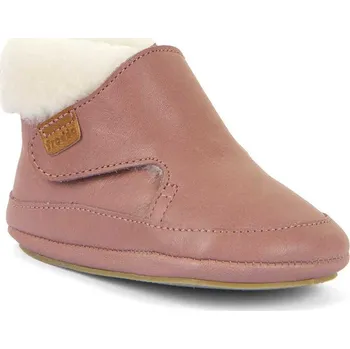 Kojenecké oblečení Froddo Prewalkers – dětské barefoot capáčky s vlněným kožíškem G1160003 Dark Pink Velikost: 22