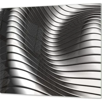 Příslušenství pro sporák Glasdekor Ochranná deska hliníková abstraktní vlna Rozměr V/Š: 40x60 cm, Lepení na zeď: Bez lepení na zeď