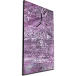 Glasdekor Nástěnné hodiny 30x60cm textura fialová omítka Materiál: kalené sklo