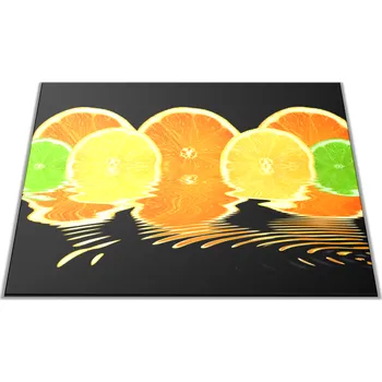 Kuchyňské prkénko Glasdekor Skleněné prkénko ovoce pomeranč, citron, limeta Prkénko: 30x20cm