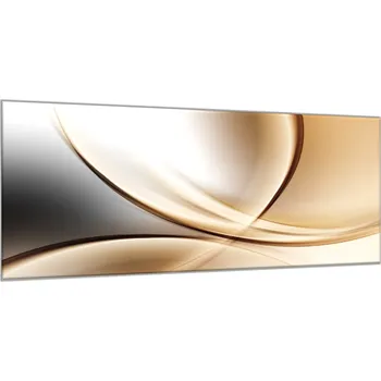 Obraz Glasdekor Obraz skleněný hnědo šedá vlna Rozměry-obdélník V/Š: 30 x 60 cm