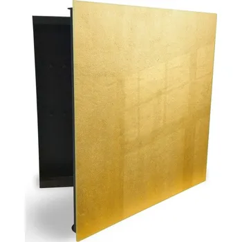 Skříňka na klíč Glasdekor skříňka na klíče - zlatá betonová textura Otevírání: Pravé, Barva skříňky: Černá