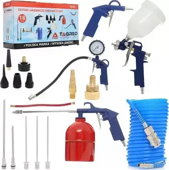 Příslušenství ke kompresoru Tagred Pistole na huštění pneumatik s manometrem 0-12 Bar, PSI