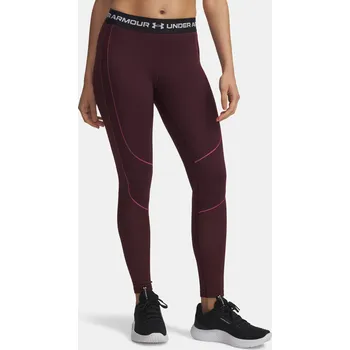 Dámské legíny Under Armour UA ColdGear Textured Legging-RED - Dámské Under Armour černá | tmavě červená 3451779