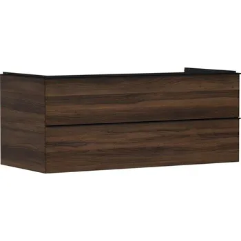 Koupelnový nábytek Skříňka pod umyvadlo pod desku Hansgrohe Xelu Q 118x49,5x55 cm tmavý ořech 54085670
