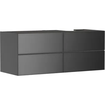 Koupelnový nábytek Skříňka pod umyvadlo pod desku Hansgrohe Xevolos E 137x55,5x55 cm břidlicová matná šedá mat 54241770