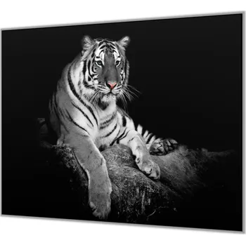Kuchyňské prkénko Glasdekor Ochranná deska s motivem bílý tygr Rozměr V/Š: 50x70 cm, Lepení na zeď: Bez lepení na zeď