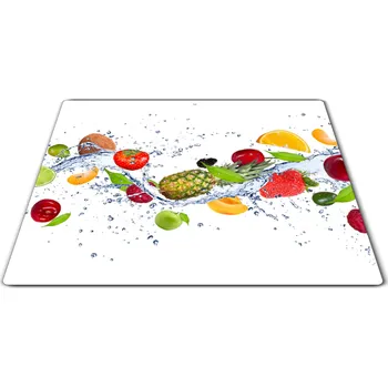 Kuchyňské prkénko Glasdekor Skleněné prkénko barevné ovoce ve vodě Prkénko: 30x20cm