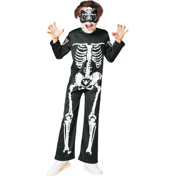 Karnevalový kostým Kostým dětský Kostra s maskou vel. 4-6 let