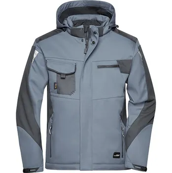 Pánská softshellová bunda James&amp;Nicholson Pánská softshellová bunda JN824 Carbon-Black 3XL