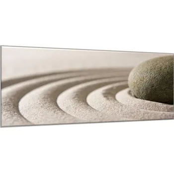 Obraz Glasdekor Obraz skleněný písek a kámen zen Rozměry-obdélník V/Š: 30 x 60 cm