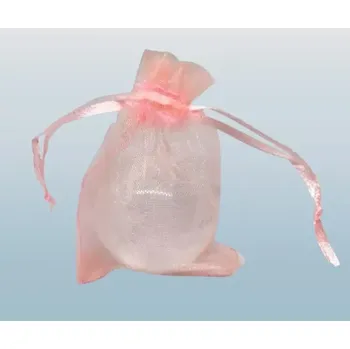 Dárková taška Dárkový látkový pytlíček lososový 9x7 cm (AKCE)